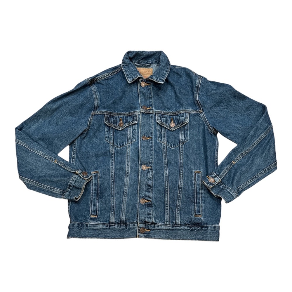 Lucky Brand Mens The Trucker Jacket Medium Wash Vintage Denim Blue size Medium